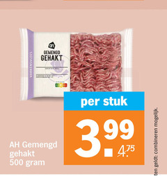  gemengd gehakt 500 varkensvlees stuk 3 combineren 