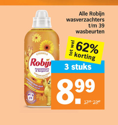  robijn wasverzachter 3 100 classics passiebloem bergamot langdurig frisse geur zacht dagen wasverzachters wasbeurten stuks 