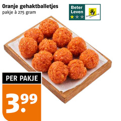  gehaktballetjes oranje pakje beter leven dieren bescherming 