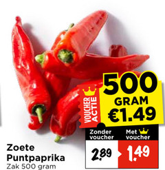  paprika 500 zoete puntpaprika zak voucher 