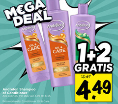  andrelon conditioner shampoo 1 2 mega deal oil care far 2x soorten stuk 3.99 voedende droog haar 