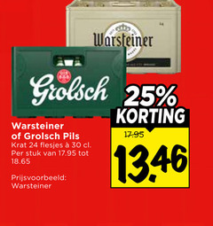  grolsch warsteiner krat bier 24 25 30 pils stuk 