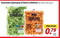  krieltjes ijsbergsla 18 100 500 gesneden bistro minikriel zak mini gewassen ge planet nutri score voorgekookt bakken min airfryer gebruiken gekoeld stuk 