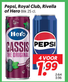  royal club hero pepsi rivella frisdrank cola 4 25 blik cassis original 