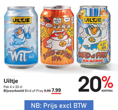 klik op dit plaatje voor een vergroting en voor vergelijkbare aanbiedingen gerelateerd aan
uiltje speciaalbieren 4 20 33 bird wit alcoholic pak uiltje speciaalbieren 4 20 33 bird wit alcoholic pak