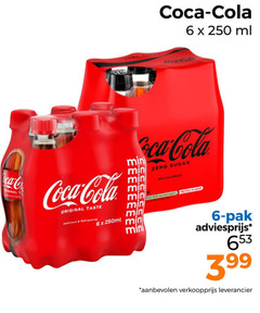  coca-cola cola 6 100 250 coca ml co original taste mini zero sugar recycle again refreshing 250ml min pak 