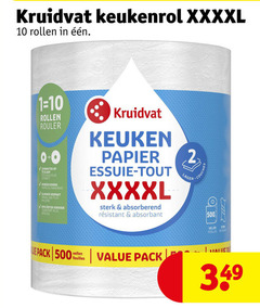  kruidvat huismerk keukenpapier 2 10 500 keukenrol rollen compacter compact minder kokers moins summer verpakt emballage transport efficace keuken papier essuie tout absorberend lagen vellen ster resistant pack files 