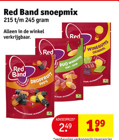  red band snoep snoepmix be redband wd dropfruit natuurlijke kleur smaakstoffen plant winegums original duo zoet zuur 
