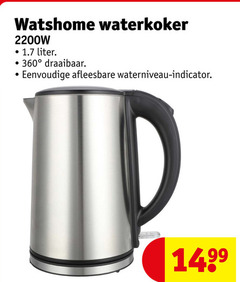  watshome waterkoker 360 liter draaibaar afleesbare waterniveau indicator 