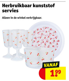  campingservies herbruikbaar kunststof servies 