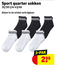  herensokken 3 sport quarter sokken 35 46 pak 
