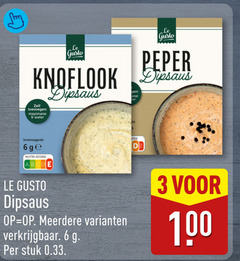  3 6 100 le gusto peper knoflook dipsaus mayonaise water serveersuggestie nutri score stuk meerdere 