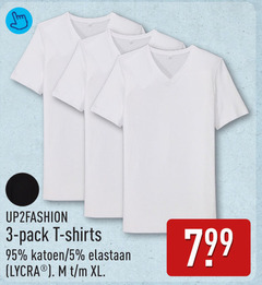  heren t-shirt 3 5 pack shirts katoen elastaan lycra xl 