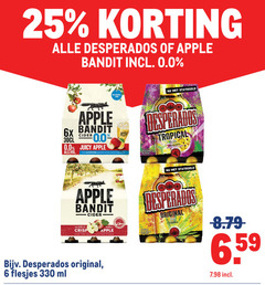 apple bandit desperados alcoholvrij bier appelcider speciaalbieren 6 25 330 0.0 alcohol vrij 6x cider juicy frisse alcoholvrije zachte fruitige hand val tropical beer visage le passion fruit lime crisp for best tasting original ml tequila 