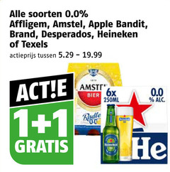  apple bandit affligem heineken 0.0 brand texels desperados alcoholvrij bier blikjes 1 soorten amstel actieprijs radler 00 6x 250ml 
