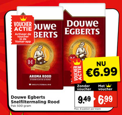  douwe egberts koffie 8 500 voucher activeer meester joure aroma rood evenwichtig rond snelfiltermaling pak pakken 