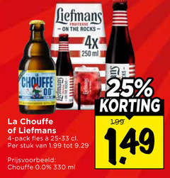  liefmans la chouffe speciaalbieren 4 25 250 330 00 fruitesse pack fles 25-33 4x ml stuk 0.0 