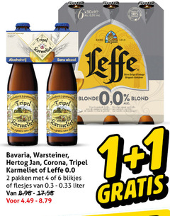  bavaria karmeliet leffe hertog jan alcoholvrij bier 1 2 3 4 6 100 grains sans tripel alcohol anno blonde belge belgisch abdijbier tout le avec des nuances vanille clou blond toetsen kruidnagel warsteiner corona 0.0 pakken blikjes liter 