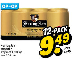  hertog jan blikjes bier 1 12 pilsener tray liter pack natuurzuiver traditioneel water granen hopsoorten 5.1 