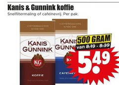  kanis en gunnink koffie 500 1006 snelfiltermaling pak koffiebranders 