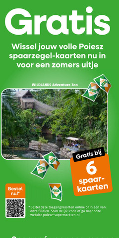 spaarakties 6 wissel volle kaarten zomers uitje adventure zoo zegel poles toegangskaarten online scan code 
