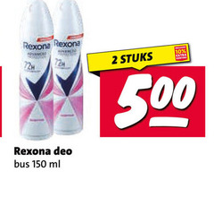  2 150 500 rexona 72h stuks deo bus ml 