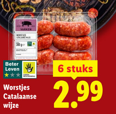  6 varken worstjes catalaanse beter leven bescherming wijze stuks 