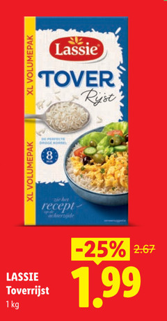  1 xl volumepak lassie tover droge korrel achterzijde toverrijst 