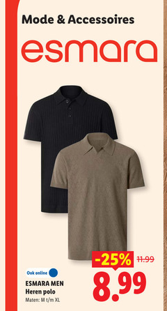  mode accessoires esmara online men heren polo maten xl 