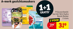  1 2 merk gezichtsmaskers glass skin loreal garnier black off indra don hydra masker stuks 