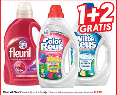  1 2 3 19 27 30 wasbeurten fleuril color wasmiddel reuzenwaskracht reus berg witte rene reinigt zacht kleuren vezels meerdere gekleurde vlekken geuren henkel vloeibaar 