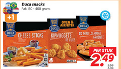  10 20 150 400 duca snacks pak 1 street food oven airfryer cheese sticks kipnuggets krokant oude kaas luxe mini groente stuks ge stuk 3.99 