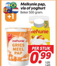  500 1 melkunie pap vla yoghurt beker gries meel stuk 