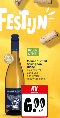  20 750 hamersma droog fris mount fishtail sauvignon blanc fles ml land zeeland marlborough new zealand 
