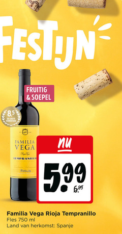  750 8 5 hamersma fruitig soepel que ses las familia vega tempranillo la rioja 99 fles ml land spanje 