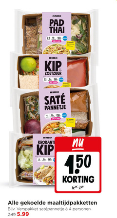 4 15 160 180 210 jumbo pad thai gesneden klaar kip rijst zoetzuur vega tip vegetarisch pannetje personen kipschnitzels 2-rings groente maaltijdpakketten verspakket 5.99 