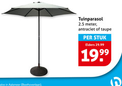  aalsmeer tuinparasol 2.5 meter antraciet taupe stuk elders 
