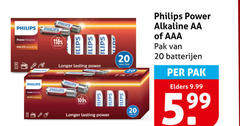  20 philips longer lasting power and alkaline aa aaa pak batterijen elders 