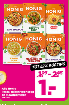  honig soep maaltijdmix pasta 100 1867 tafel basis bami boodschappenlijstje achterzijde groente lasagne original favoriet nederland kippen macaroni spaghetti specerijen nasi mixen maaltijdmixen stuk 