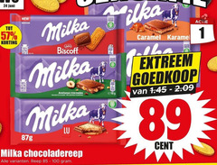 1 24 100 juni new nouveau alpine milk avec du chocolate milka lotus biscoff avellanas troceadas nocciole gebroken hazelnoten lu chocoladereep reep cocoa caramel karamel extreem cent 