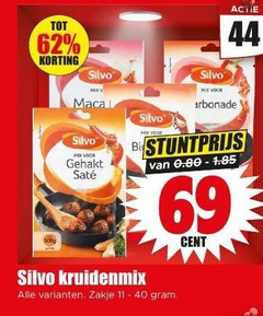  silvo kruiden 11 40 44 69 gehakt mix cent kruidenmix zakje 