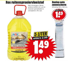  5 160 ruitensproeiervloeistof lave glace citroengeur actieve stoffen vuil insecten verwijderen liter elders dunlop auto zonnescherm cm 