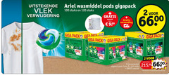  ariel wasmiddel 2 100 120 verwijdering gigapack stuks waszak t.w.v. verzending giga pack 9 00 color 2x 