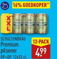  schultenbrau blikjes bier 12 16 goedkoper premium pilsener pack 