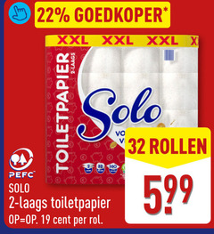  solo toiletpapier 2 19 22 32 goedkoper xxl cent rol rollen 