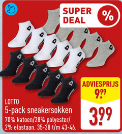  2 5 28 super deal lotto pack sneakersokken katoen polyester elastaan 