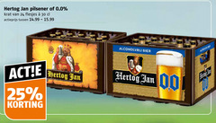  hertog jan krat bier alcoholvrij 24 25 30 pilsener 0.0 actieprijs 00 