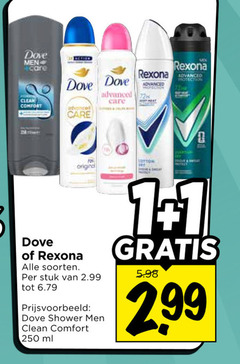  rexona dove deodorant 1 250 men care clean comfort advanced 72h original resolution soorten stuk shower ml 