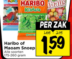  kind haribo balls zak maoam snoep soorten 