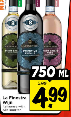  witte wijn rose rode 8 18 750 fris 00 hamers hamersma rosee la finest pinot belle finestra primitivo puglia grigio italiaanse soorten ml 5.99 
